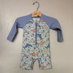 $23 ADD ON caden lane‎ shark rashguard 6-12M Zara Hanna Andersson Janie and Jack